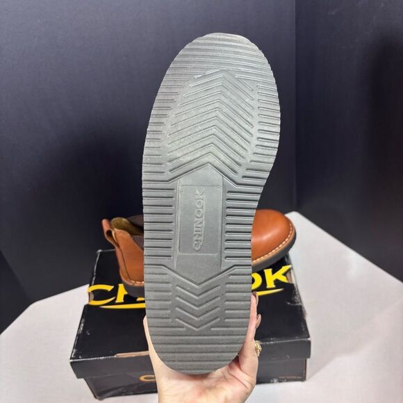 Chinook Work Romeo II Heritage Tan Leather Slip-On Shoe NEW in box Size 10 - Picture 14 of 15